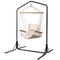 Hammock Chair with Stand Cream – Hanging Swing, Timber Rail, 120kg