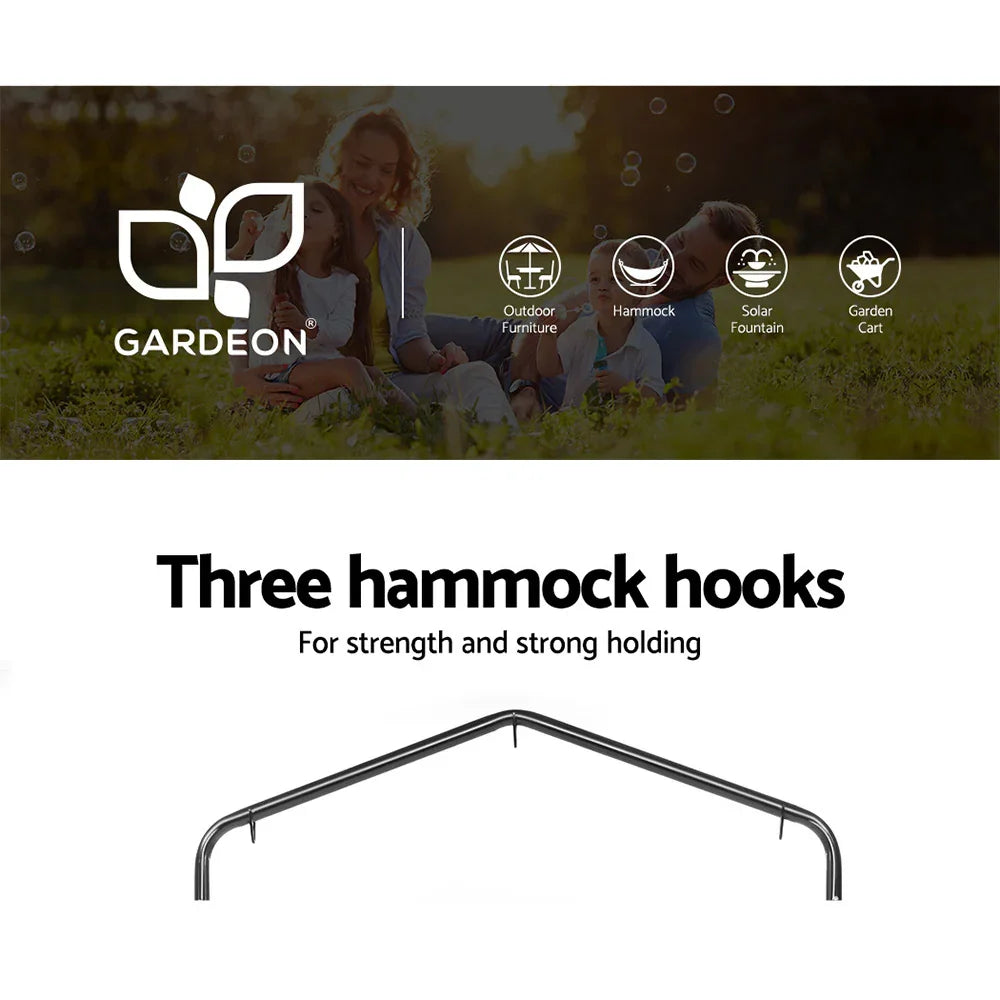 Hammock Chair with Stand Cream – Hanging Swing, Timber Rail, 120kg