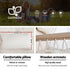 Hammock Chair with Steel Stand Cream – Hanging Swing, Armrests, 120kg