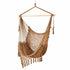 Gardeon Hammock Chair Camping Hanging Chair with Spreader Bar Tassels Brown