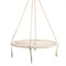 Hanging Hammock Chair Swing Cotton Polyester 120kg Indoor Outdoor Cream