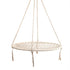 Hanging Hammock Chair Swing Cotton Polyester 120kg Indoor Outdoor Cream