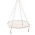 Hanging Hammock Chair Swing Cotton Polyester 120kg Indoor Outdoor Cream