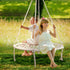 Hanging Hammock Chair Swing Cotton Polyester 120kg Indoor Outdoor Cream