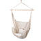Hanging Hammock Chair with Cushions Timber Rail 120kg Cream Colour Finish