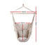 Hanging Hammock Chair with Cushions Timber Rail 120kg Cream Colour Finish