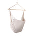 Hanging Hammock Chair with Cushions Timber Rail 120kg Cream Colour Finish