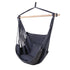 Hanging Hammock Chair with Cushions Timber Rail 120kg Grey