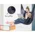 Hanging Hammock Chair with Cushions Timber Rail 120kg Grey Colour Finish