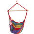 Hammock Chair with Timber Rail and Cushions 120kg Cotton Multi Colour Set