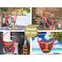 Hammock Chair with Timber Rail and Cushions 120kg Cotton Multi Colour Set