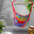 Hammock Chair with Timber Rail and Cushions 120kg Cotton Multi Colour Set