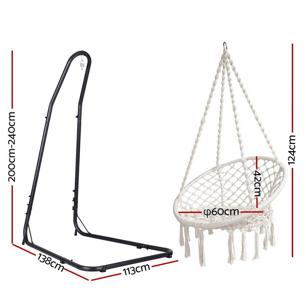 Hammock Hanging Chair with Steel Stand