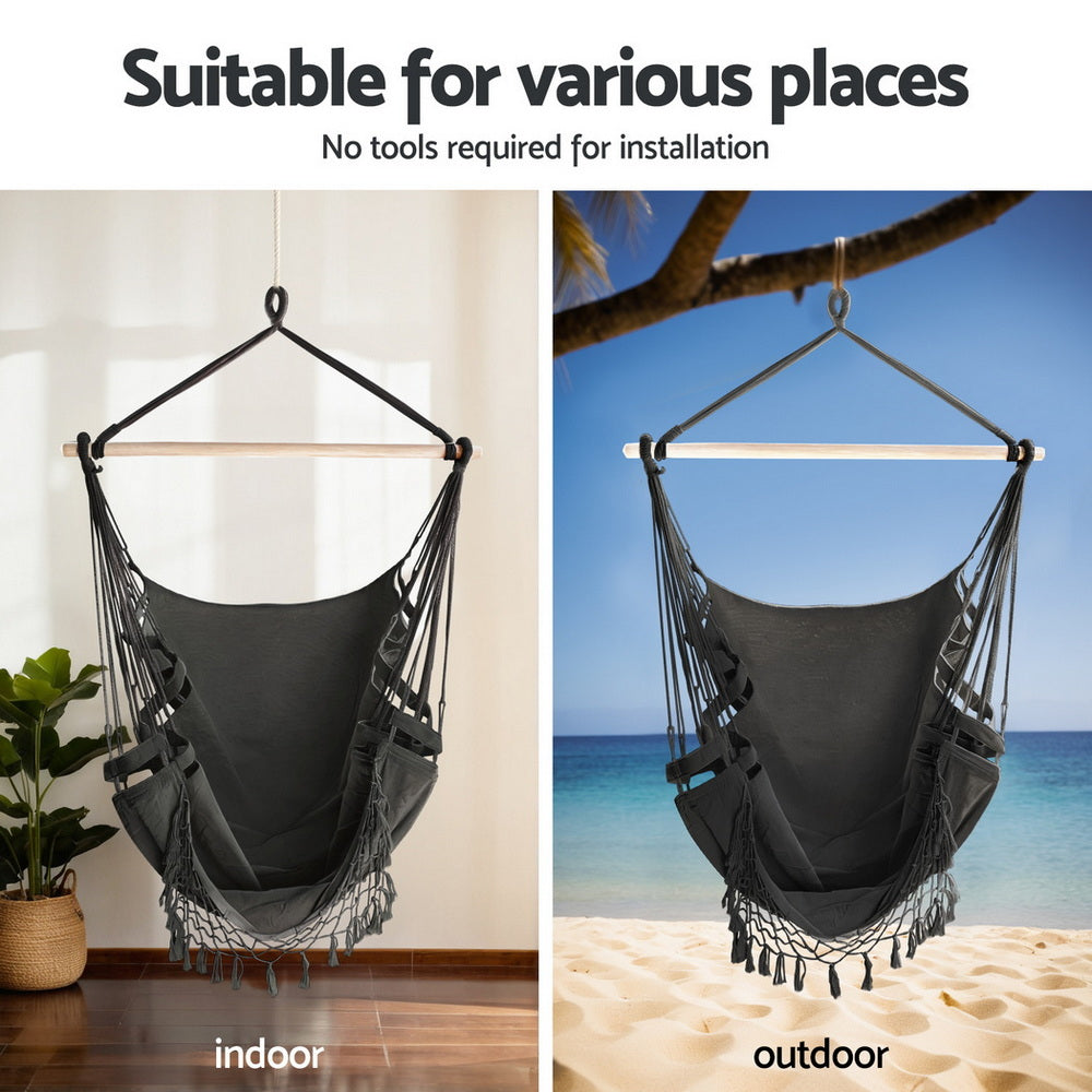 Hammock Hanging Chair with Steel Stand