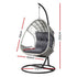 Outdoor Egg Swing Chair Wicker Furniture Pod Stand Armrest Light Grey