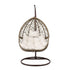 Hanging Egg Chair with Stand Wicker Pod Swing Chair Latte