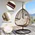 Hanging Egg Chair with Stand Wicker Pod Swing Chair Latte