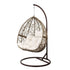 Hanging Egg Chair with Stand Wicker Pod Swing Chair Latte