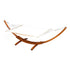 Timber Hammock 2 Person Larch Wood Frame 200kg Capacity Cream
