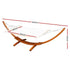 Timber Hammock 2 Person Larch Wood Frame 200kg Capacity Cream