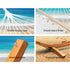 Timber Hammock 2 Person Larch Wood Frame 200kg Capacity Cream