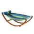 Kids Timber Hammock Outdoor Rocking Swing with Pillow Sky Blue Toy Set