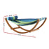 Kids Timber Hammock Outdoor Rocking Swing with Pillow Sky Blue Toy Set