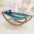 Kids Timber Hammock Outdoor Rocking Swing with Pillow Sky Blue Toy Set