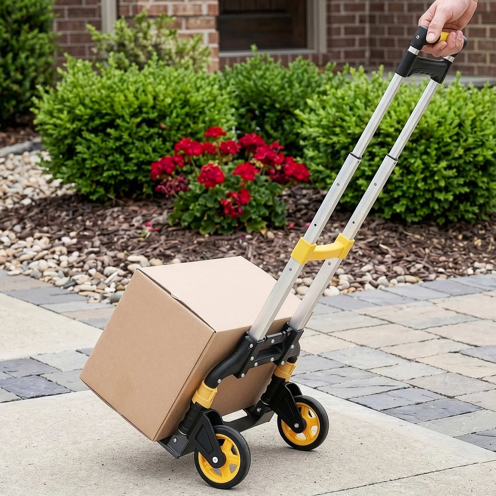 Folding Trolley Portable Hand Truck Lightweight Travel Luggage Silver
