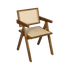 Levede 4x Walnut Wicker Armchair Dining Chair-2018816918626111496