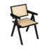 Levede 2x Black Wicker Armchair Dining Chair-2029387210331131912