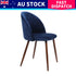 Levede 8x Dining Chairs Seat French Navy-2006732722332110856