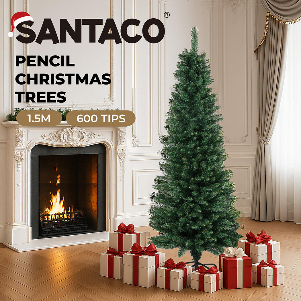 Santaco 1.5M 350 Tips Pencil Christmas Tree-1950770006111424517