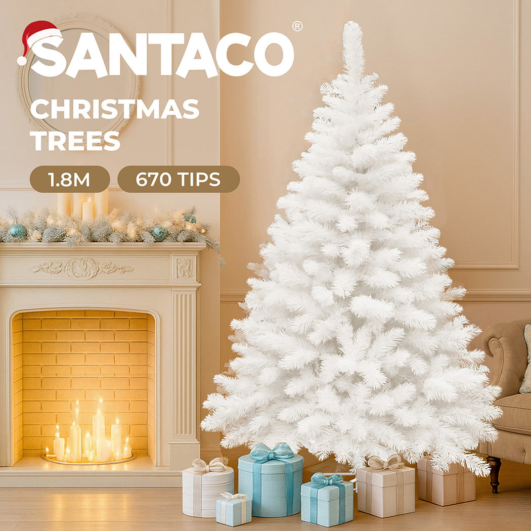 Santaco 1.8M 670 Tips White Christmas Tree-1950770005264175109