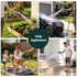 Green Fingers 30m Retractable Water Hose Reel, Wall Mounted Garden Hose 9-Pattern Nozzle