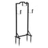 Garden Hose Holder Metal Portable Freestanding Hose Stand 4 Spikes Black