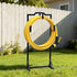 Garden Hose Holder Metal Portable Freestanding Hose Stand 4 Spikes Black