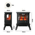 Electric Fireplace Heater – 2000W, 3D Flame, Thermostat, Freestanding Vintage