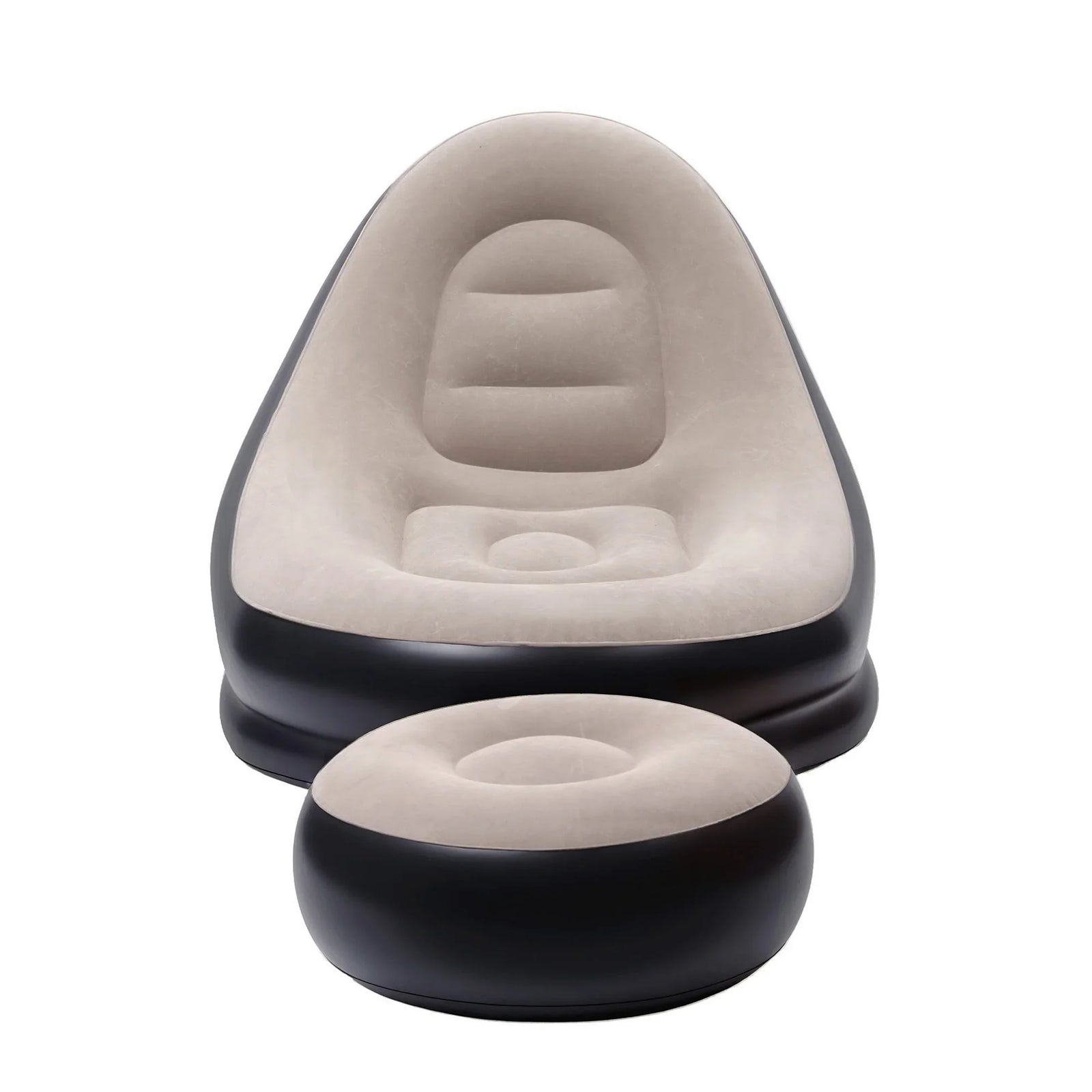Inflatable Chair with Ottoman Air Sofa Blow Up Air Chair for Camping with Pump