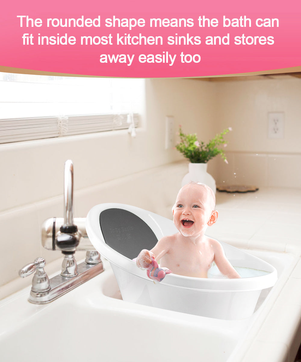 Black Baby Bath With Backrest & Bum Bump Support-1973193609993916420