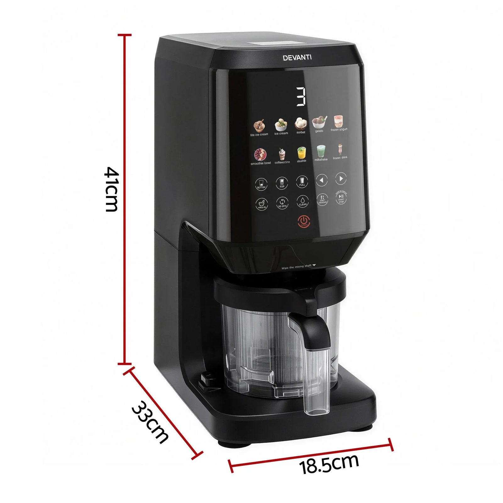 10-in-1 Ice Cream Maker Machine Homemade Gelato Sorbet Smart Portion Control Custom Mix-Ins