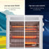 Infrared Radiant Heater – 1100/2200W Quartz, Portable Free‑Standing, White