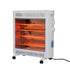 Infrared Radiant Heater – 1100/2200W Quartz, Portable Free‑Standing, White