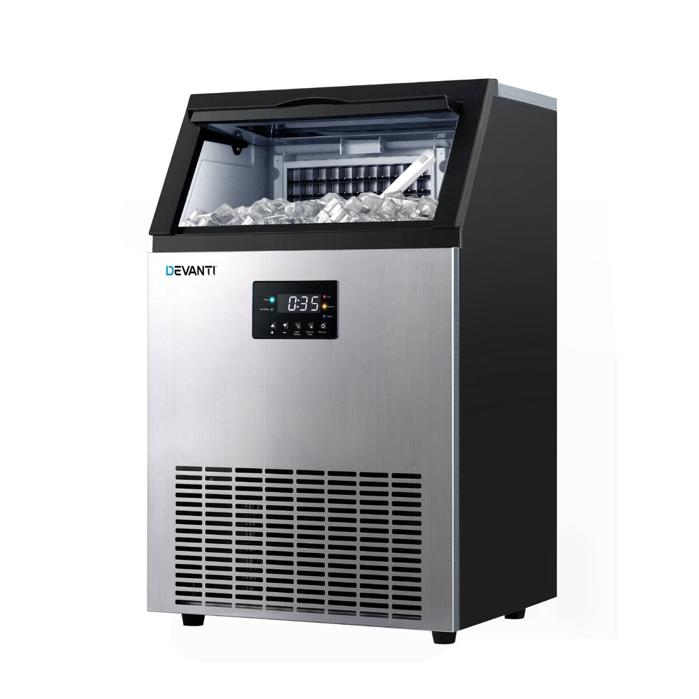 60kg Commercial Ice Maker Machine Stainless Steel Ice Cube Maker