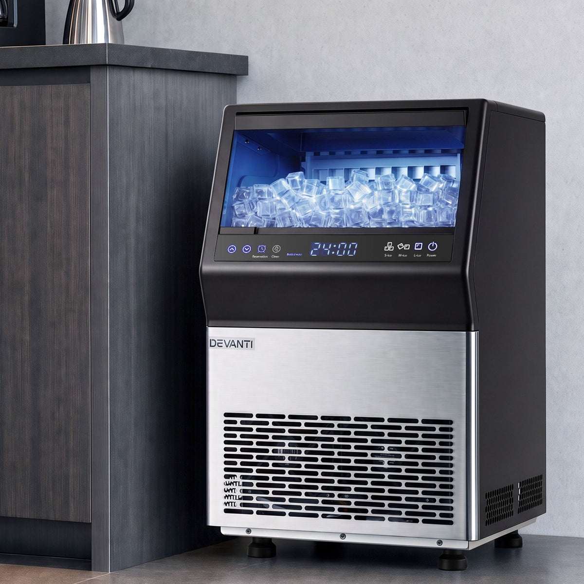 Devanti 35kg Commercial Ice Maker Freestanding Ice Cube Machine