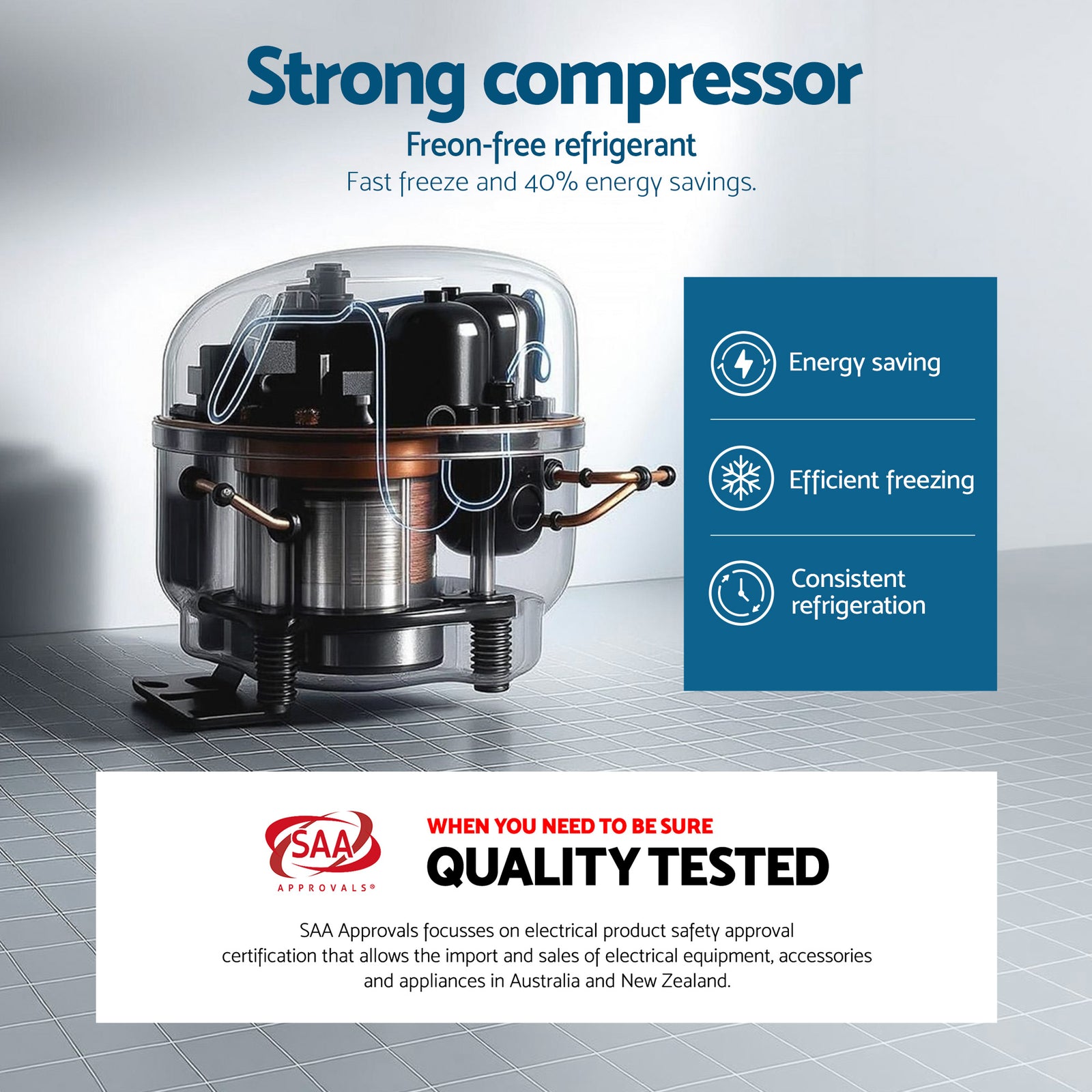 Ice Maker Machine Portable 12kg Countertop w/Self Cleaning 1.2L White