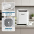 Ice Maker Machine Portable 12kg Countertop w/Self Cleaning 1.2L White