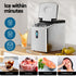 Portable Ice Maker – 15kg/Day, 9 Cubes in 6–13 Mins, 3 Sizes, Timer, Silver
