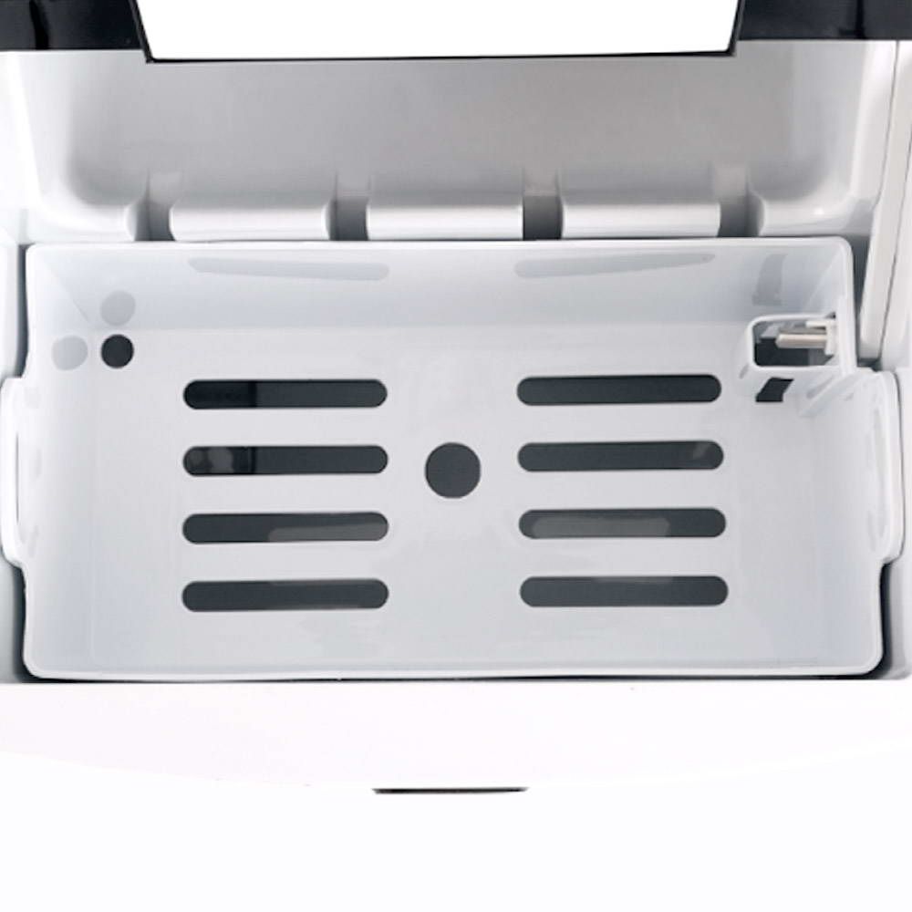 Portable Ice Maker – 15kg/Day, 9 Cubes in 6–13 Mins, 3 Sizes, Timer, Silver