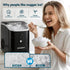 15kg Nugget Ice Maker Machine Countertop Portable Ice Maker Fast Ice Black